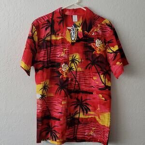 Palmwave Hawaii Aloha Tropical Surfer Shirt size Medium